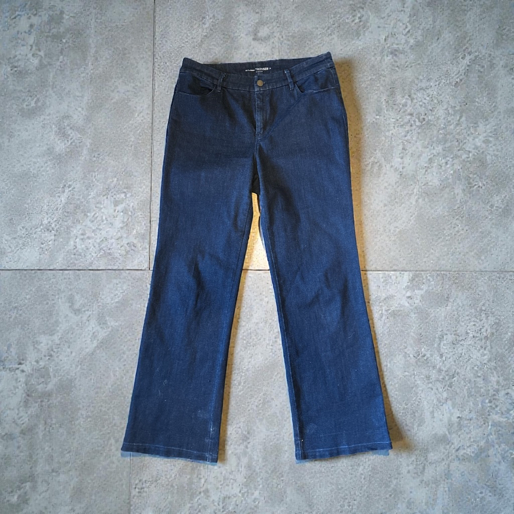 Chico's Dark Blue the PLATINUM Trouse Jean Look - SIze 12 (Chico's Size 2)